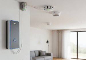 Projektowanie instalacji alarmowej PPOŻ (przeciwpożarowej) w domach jednorodzinnych.